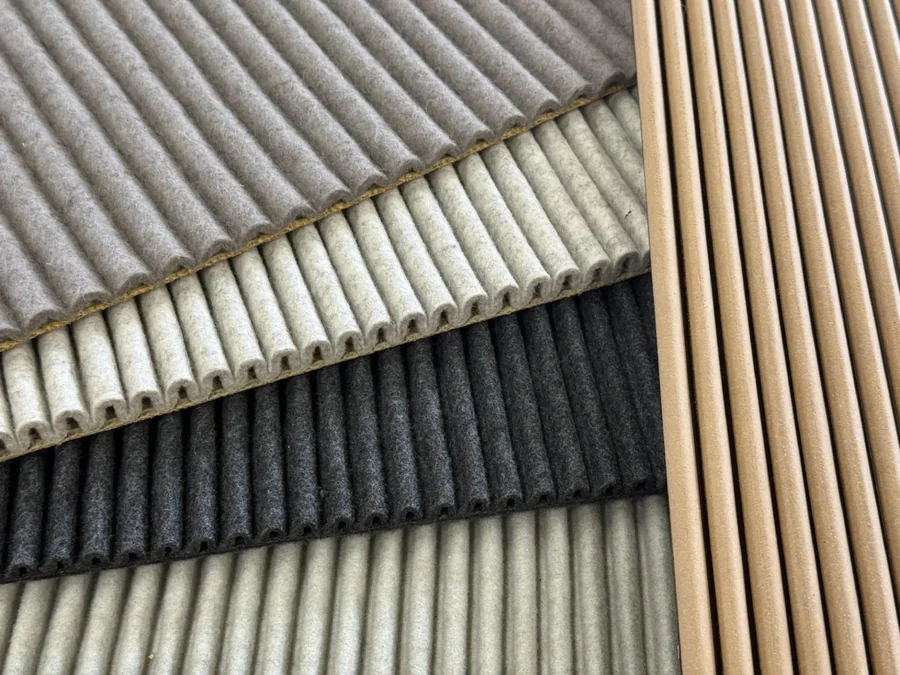 Acoustic Wall Coverings made with recycled leather