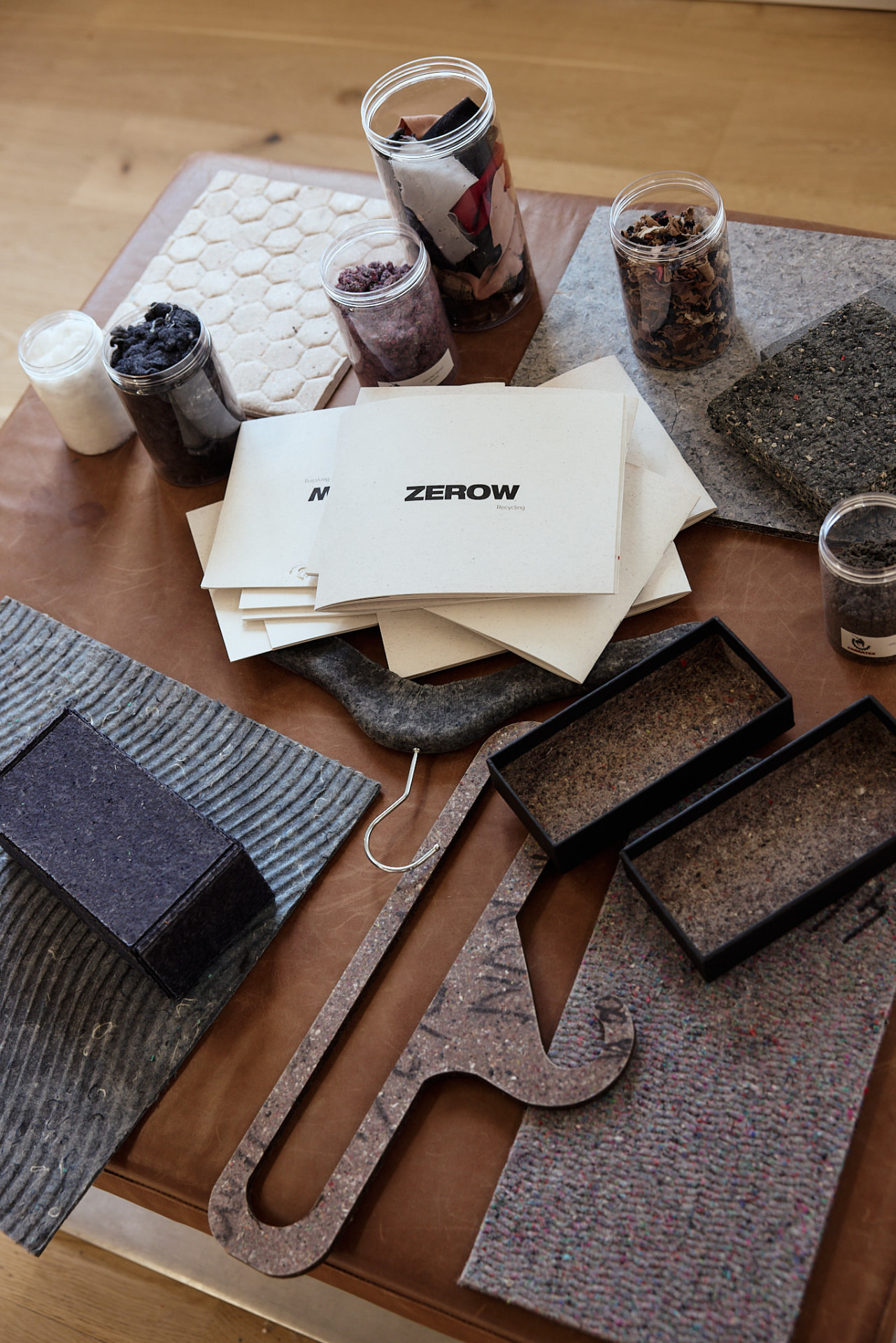 Recycled and upcycled luxury materials at Zerolab